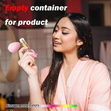 1个可填充闪粉香水喷雾瓶，带气泵（DIY填充瓶），按压式喷雾香水瓶，便携式旅行珍珠妆容喷雾，方便携带，节日礼物 - 彩色 - 查看 5