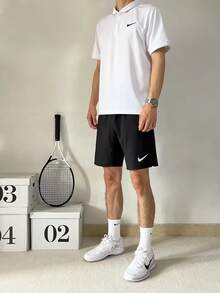 Áo Polo thể thao ngoài trời Nike Court Dri-FIT Logo màu trơn, màu trắng - trắng - Xem 7