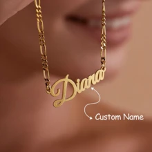Collier de style bohème élégant - Collier mat personnalisé pour femmes - Bijou pendentif de style bohème élégant avec nom/initiale, 1 pièce chaîne en acier inoxydable 304, cadeau personnalisable pour elle, anniversaire, fête des mères, occasions quotidiennes et formelles - Cadeau de bijou personnalisé - givré multicolore - Voir 2