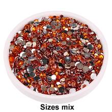 2mm-6mm Mixed Size, 2000pcs/Pack, Multi-Color, Flat Back Round Crystal Rhinestone Gems, DIY Nail Art Stones, Diamond Design Accessories, Glitter Nail Stickers Decor, Suitable For Phone Cases, Clothes, Bags, Shoes, Crafts. Nail Art Supplies, Nail Decorations. - Multicolor - View 26
