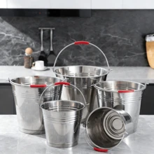 Balde individual, disponível em várias especificações, espesso e durável, com alça antiderrapante, fácil de limpar, adequado para uso doméstico e comercial, prático para armazenar água e outros itens. - Múltiplas especificações - Ver 2