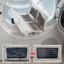 1/2件套洗衣机清洁套装，包括通风管道清洁刷、通风口过滤器清洁器、长柄柔性冰箱冷凝器线圈刷和绒毛去除器 - 多色 - 查看 3