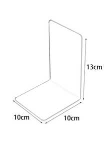 2pcs/4pcs Acrylic Book Holders, Student Book Organizers, Slip-Resistant Book Stand Rack For Bookshelves, Desks, School And Office Back To School - Acrylic Transparent Bookend - View 3