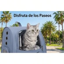 Mochila transportadora para gatos y perros: bolsa de viaje transparente y transpirable para mascotas con diseño de malla de ventilación, cierre de cremallera ergonómico adecuada para viajes en avión y uso al aire  como equipaje de viaje. - Multicolor - Ver 5