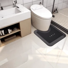 1片装简约硅胶防滑浴室垫，U型吸水垫，适用于洗手盆、浴室地板和地毯，防污且可机洗，适用于各种场景 - 彩色 - 查看 13