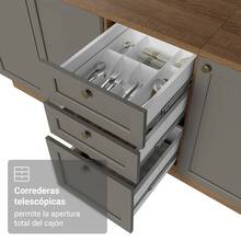 Cocina Integral Completa Modular Madesa Vik 270cm MG 06 - Marrón y Gris - Ver 8