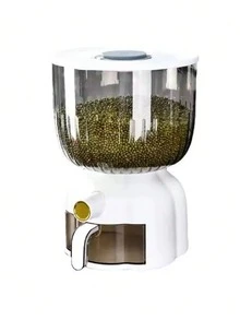 10kg Capacity Sealed Rice Storage Container, Moisture-Proof And Insect-Proof, Home Use Rice Bucket With Measuring Cup - Multicolor - View 8