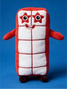 1-10数字积木毛绒玩具，柔软填充动物玩具，幼儿数字学习玩具，柔软填充玩具，儿童生日礼物，春夏款 - 彩色 - 查看 15