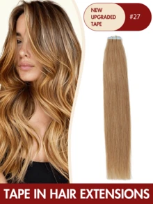Tape In Hair Extensions Human Hair 14-24 Inch Human Hair Invisible Tape In Hair Extensions Chocolate Brown Tape-In Hair Extensions, 20 Inch Seamless Remy Wefts, Double-Sided, 30,50g Each - 20pcs Set For Women - Multicolor - View 63