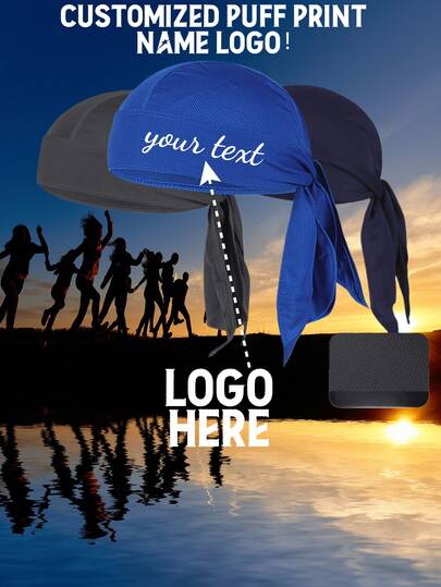 Men's And Women's Sports Cycling Outdoor Hats, Headscarves, Breathable Quick Drying Hats, Pirate Hats, Motorcycle Small Hats, Headscarves, Customized Names, Logos