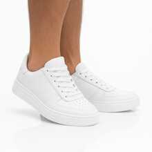 Men's And Women's White Comfortable Basic Sneakers - Sizes 34 To 43 -  + Immediate Shipping - White Air - View 5