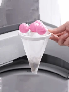 10/8/6/5/2/1 buah Kantong Saringan Berbulu Warna Acak, Bola Pencuci Pakaian, Saringan Pembersih Mesin Cuci. Kantong Saringan Jala Elastis yang Dapat Digunakan Kembali dan Menghilangkan Bulu Hewan Peliharaan, Penghapus Serat, Perlengkapan Pembersih. - Beraneka warna - View 9