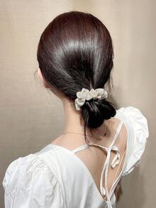 3 piezas Scrunchies retro, alta elasticidad - Adecuado para el hogar, actividades al aire libre, viajes y otras ocasiones Sujetadores de cola de caballo Bandas elásticas para el cabello Cuerda para el cabello Elástico para el cabello - Multicolor - Ver 2