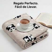 B&W Panda Bear Baby Fabric Quilt 100% Cotton 55"* 85" - Blanco y Negro - Ver 5