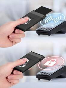 Customized Aluminum Alloy Anti-Theft Card Holder Wallet - Automatic Pop-Up Card Clip With Cash Pocket, Ultra-Thin RFID Blocking Men's Wallet Credit Card Holder, Aluminum Alloy Minimalist Business Anti-Demagnetization Credit Card Case, Suitable For Banknotes, Coins And Debit Cards - Multicolor - View 4