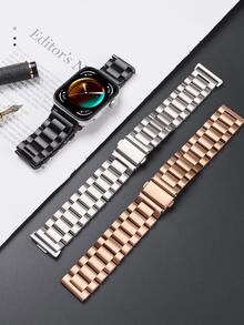 1条男女通用不锈钢表带，适用于华为Fit 1/Fit 2/Fit 3/Fit 4/Fit 4 Pro智能手表，时尚金属表带，适用于华为Fit 3/2/1/4/Pro，适合日常佩戴和商务场合，可作为替换表带，是送给手表爱好者的完美圣诞节、生日、情人节礼物。 - 銀色 - 查看 5