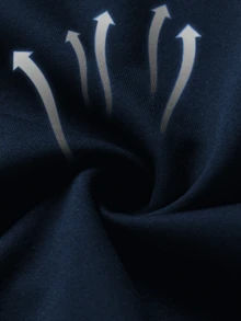 Fashionable Casual Pullover Sweatshirt, Men's Sports & Daily Versatile Long Sleeve Top, Kangaroo Pocket - Machine Washable, Black Hooded Pullover Sweatshirt, Suitable For Men In Spring And Autumn - Navy Blue - View 6