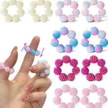 5件套迷你手指按摩玩具，串珠指环减压玩具，便携式指尖玩具 - 彩色 - 查看 8