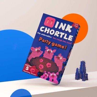 Don't Laugh Challenge Card Game | Party & Family Game For 2-5 Players, Includes 5 Pig Nose Props & 150 Cards, Funny Interactive Game To Strengthen Relationships