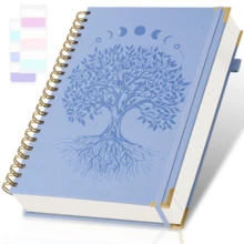 Sổ tay bìa cứng 300 trang, họa tiết cây cổ điển, gáy xoắn, khổ lớn A5/B5, kẻ dòng dành cho sinh viên, có 2 ngăn đựng tài liệu và 24 tab chỉ mục, phù hợp cho cả nam và nữ, dùng đi học, đi làm và ở nhà, giấy dày 100gsm, quà tặng sổ tay cao cấp cho mùa tựu trường. - Nhiều màu - Xem 10