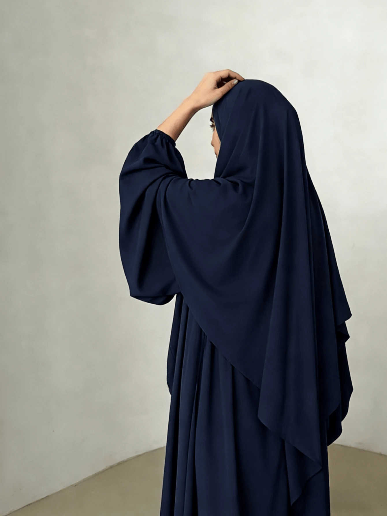 1条女士尼达头巾，带系带，适合穆斯林女性日常佩戴和祈祷，四季皆宜 - 彩色 - 查看 1