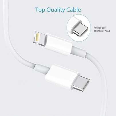1-2 Pcs | Apple Compatible | PD Fast Charging | Smart Temperature Control, No Damage To Device | USB-C To Lightning/USB To Lightning 2-In-1 Data Cable & Charging | Practical & Efficient | Compatible With Apple 14/13/12/11 Pro Max/X/XR/Plus/ | Daily Office/Home/Travel All Scenarios