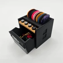 Customizable 3D Printed Guitar Amp Pick Holder With Drawer , Holds 11 Picks On Top + Extra Storage - Great Fathers Day Gift!,Guitar Pick Holder,Pick Organizer,Guitar Amp Decor,Musician Gift Idea,Personal Guitar Gift,Guitarist Gift,Music Lover Gift,Rock And Roll Gift,Band Gift Idea,Functional Decor,Guitar Pick Case,Guitar Pick,Fathers Day - Multicolor - View 5