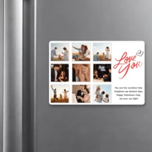 可定制照片冰箱贴 - 个性化亚克力不规则磁贴 | 定制照片拼贴，适合家庭、情侣、宠物 | 周年纪念日、母亲节等节日的完美个性化礼物 - 白色2 - 查看 13