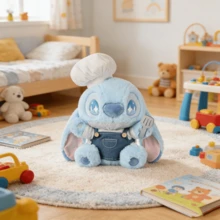 Búp bê nhồi bông Stitch ngồi hình đầu bếp trong bộ sưu tập Tiệc ẩm thực của Disney, cao 14,17 inch/36cm, hình hoạt hình Stitch dễ thương, dùng làm gối trang trí nhà cửa, quà tặng sinh nhật và Giáng sinh. - Màu xanh hải quân - Xem 8