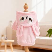 1pc Pet Clothes, Cute Rabbit Hoodie For Small Dogs & Cats, Easter Outfit - Pink - View 14