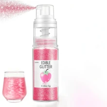 可食用金属闪粉喷雾 - 可食用珍珠粉和金属闪粉，适用于饮料、蛋糕装饰、烘焙 - 可食用闪粉，适用于糖霜、糖果 - 彩色 - 查看 10