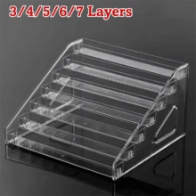 梯形透明桌面展示架 亚克力指甲油展示架 多层塑料徽章收纳架 - 彩色 - 查看 3