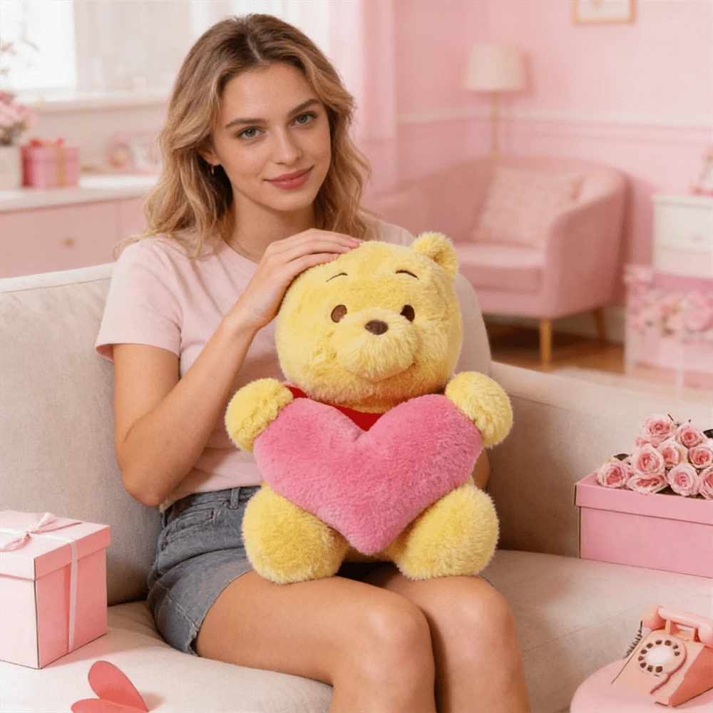 11.81 Inch/30cm Disney Confession Series Plush Doll Stuffed Toy Cushion Sofa Decor Cartoon Cute Winnie The Pooh Gift - Yellow - View 1