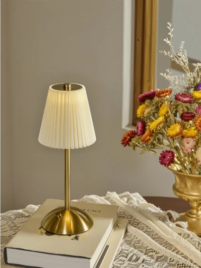 Portable Wireless Table Lamp, Fabric Covered Balcony Lamp, Adjustable Light Lamp, Suitable For Restaurant, Bedroom, Nightstand, Bar, Night Light, Camping Lamp, Lamp, Nordic Style.