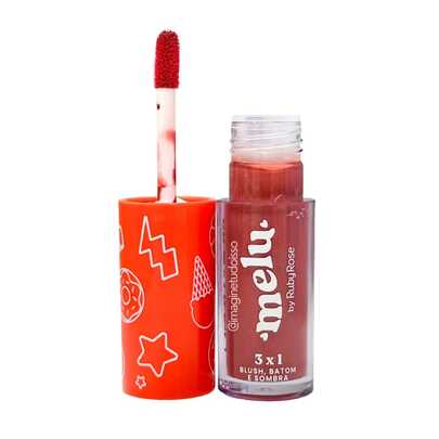 3 em 1 Blush, Batom e Sombra Melu Boo by Ruby Rose - 4,1ml
