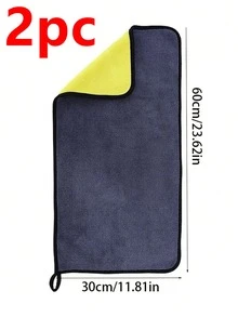 2pcs Ultra Soft Car Wash Microfiber Towels - Highly Absorbent, Coral Fleece Material, Scratch-Resistant, Multi-Purpose, Ideal For Auto Detailing, Polishing And Interior Cleaning - Multicolor - View 6