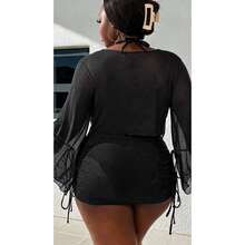 Women's Swimsuit Set Beach Vacation Bikini Sun Protection Swimwear Slimming Tummy ControlPlus Size Bathing Suit - 多色2289 - 查看 4