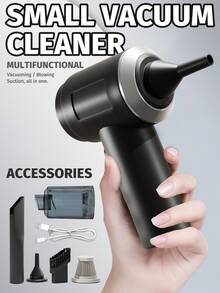 High-Power Cordless Vacuum Cleaner With Dual Suction & Blowing Function - Includes Battery, Floor Nozzle For Efficient Cleaning Of Floors, Cars And Computers - Upgraded 1800mA - View 5