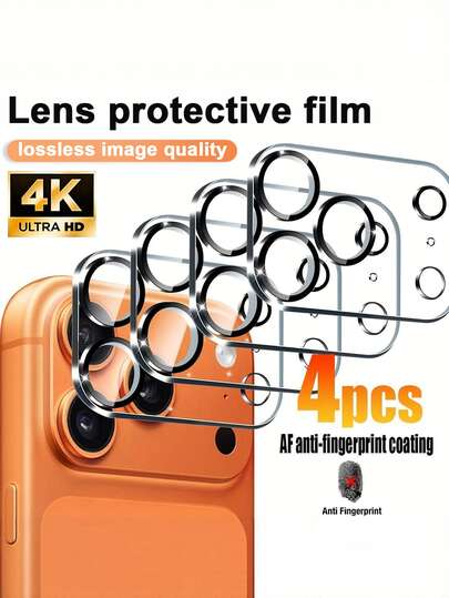 4pcs Screen Protector Compatible With IPhone 17/16/15/14/13/12/11 Series, Ultra-Clear 9H Tempered Glass Camera Lens Protector, Full Coverage High-Definition Transparent Screen And Lens Protection Applicable To Daily Shield, Office, Home Daily Shield Office Home Phone Camera Cover Waterproof Shockproof Anti-Fall Scratch Resistant