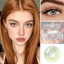 39 Pairs Of Colored Contact Lens, Offering Various Color Options. Equipped With A Contact Lens Case And Wearing Tools, Suitable For Year-Round Use, For Eye Makeup, Role-Playing, Festival Event Dressing, Halloween Costume Cosplay, Etc. - 彩色 - 查看 31