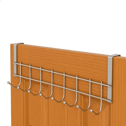 Suporte Cabide 8 Ganchos Encaixe Porta Armario