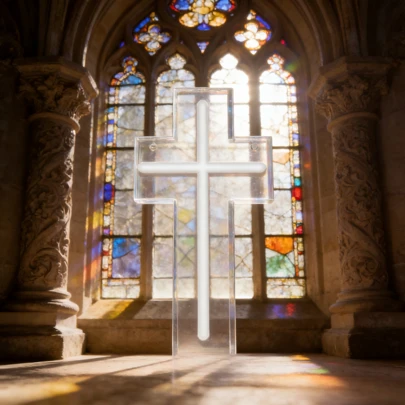 1pc Jesus Cross Neon Sign, Home Decor LED Neon Sign, White Wall Decor, Christmas New Year Wedding Birthday Party Sign, Easter Decoration