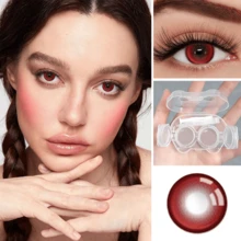 39 Pairs Of Colored Contact Lens, Offering Various Color Options. Equipped With A Contact Lens Case And Wearing Tools, Suitable For Year-Round Use, For Eye Makeup, Role-Playing, Festival Event Dressing, Halloween Costume Cosplay, Etc. - 彩色 - 查看 13