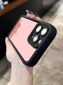 Fundas de moda para teléfonos: fundas estampadas, compatibles con los modelos de la serie Apple 11/12/13/14/15/16/191, con cubierta para la lente de la cámara. Un regalo ideal para San Valentín, Navidad y otras ocasiones festivas. - Negro - Ver 2