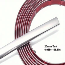 5m/197in Plated Car Body Trim Strip, High Gloss Scratch-Resistant Decorative Strip, Suitable For Car Body, Windows And Bumper Protection, Universal Door Edge Guard, Applicable To SUV, Truck And Car Interior/Exterior Decoration Upgrade, Easy To Install Auto Accessory, Perfect Gift For Car Decor Enthusiasts - A - View 10
