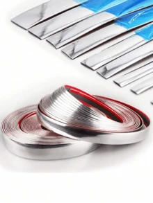 5m/197in Plated Car Body Trim Strip, High Gloss Scratch-Resistant Decorative Strip, Suitable For Car Body, Windows And Bumper Protection, Universal Door Edge Guard, Applicable To SUV, Truck And Car Interior/Exterior Decoration Upgrade, Easy To Install Auto Accessory, Perfect Gift For Car Decor Enthusiasts - A - View 2