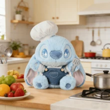 Búp bê nhồi bông Stitch ngồi hình đầu bếp trong bộ sưu tập Tiệc ẩm thực của Disney, cao 14,17 inch/36cm, hình hoạt hình Stitch dễ thương, dùng làm gối trang trí nhà cửa, quà tặng sinh nhật và Giáng sinh. - Màu xanh hải quân - Xem 6