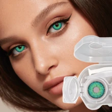 39 Pairs Of Colored Contact Lens, Offering Various Color Options. Equipped With A Contact Lens Case And Wearing Tools, Suitable For Year-Round Use, For Eye Makeup, Role-Playing, Festival Event Dressing, Halloween Costume Cosplay, Etc. - 彩色 - 查看 23