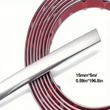 5m/197in Plated Car Body Trim Strip, High Gloss Scratch-Resistant Decorative Strip, Suitable For Car Body, Windows And Bumper Protection, Universal Door Edge Guard, Applicable To SUV, Truck And Car Interior/Exterior Decoration Upgrade, Easy To Install Auto Accessory, Perfect Gift For Car Decor Enthusiasts - A - View 15