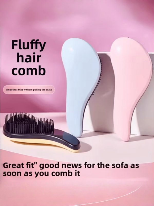 2pcs Mini Hair Straightening Brush, 1 Wet & Dry Dual Use Brush Suitable For Natural, Curly And Straight Hair - Perfect Gift For Barber Salon Beauty Travel Essential Hair Products,Hair Cares,Hair Accessories Hair Tool Kit Hair Styling Kit